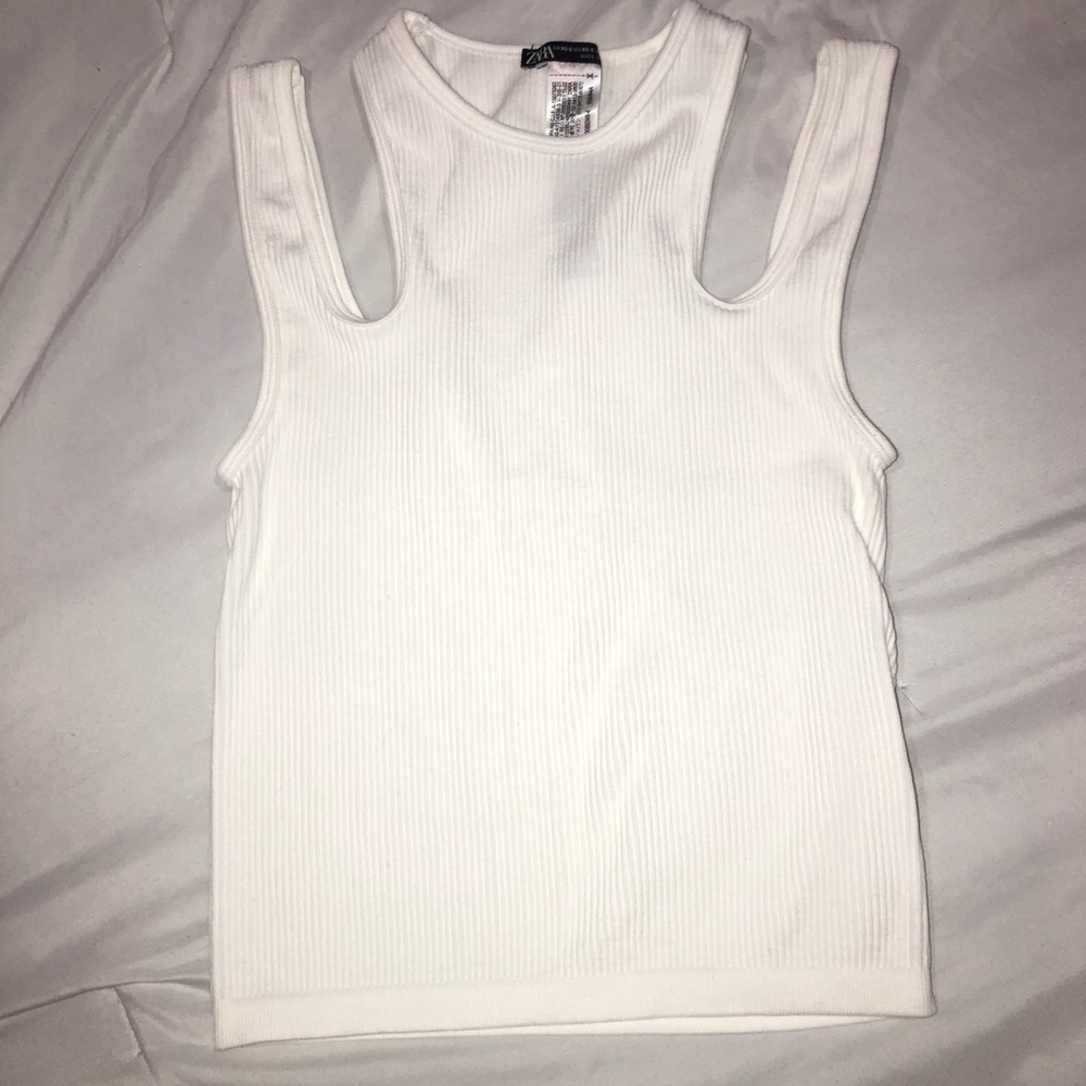 Zara white tank top